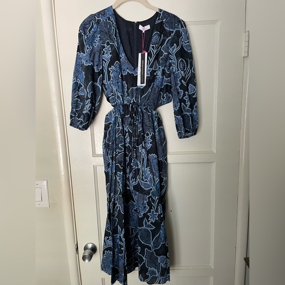 Parker BNWT blue & black dress with cutouts - Picture 3 of 5